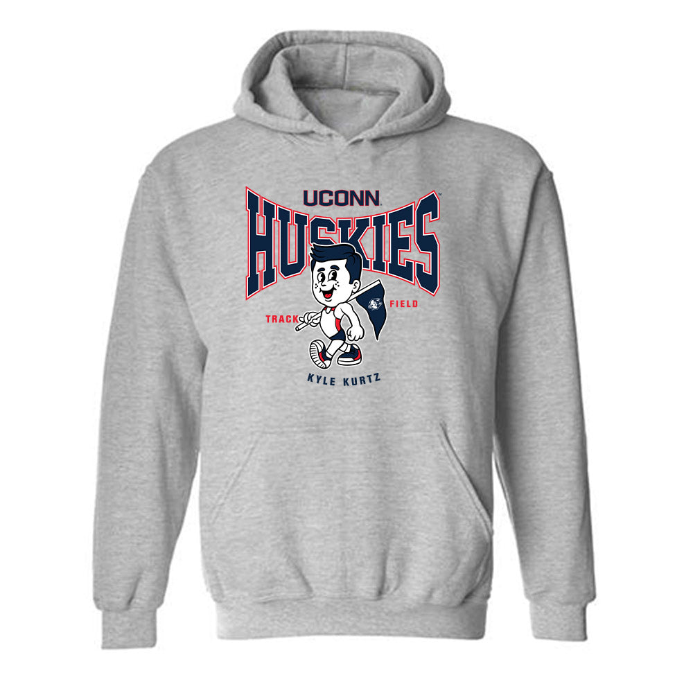 UConn - NCAA Men's Track & Field : Kyle Kurtz - Fashion Shersey Hooded Sweatshirt-0