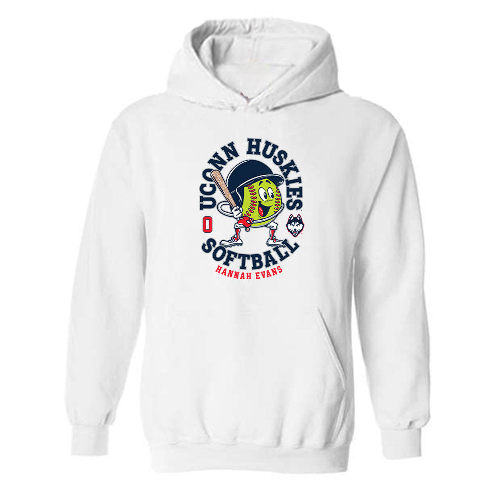 UConn - NCAA Softball : Hannah Evans - Fashion Shersey Hooded Sweatshirt-0