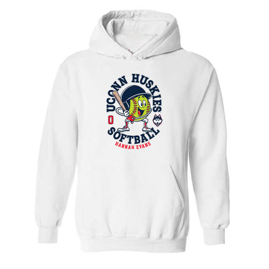 UConn - NCAA Softball : Hannah Evans - Fashion Shersey Hooded Sweatshirt-0