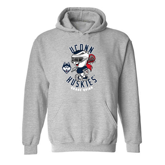 UConn - NCAA Women's Lacrosse : Grace Quinn - Fashion Shersey Hooded Sweatshirt-0