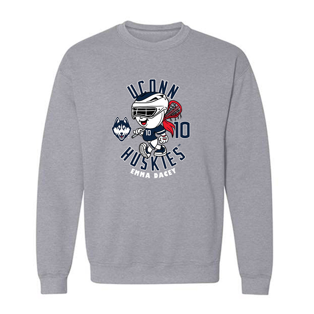 UConn - NCAA Women's Lacrosse : Emma Dacey - Fashion Shersey Crewneck Sweatshirt-0