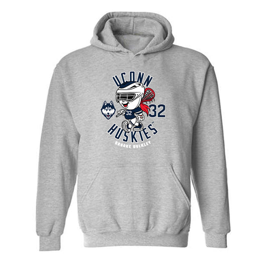 UConn - NCAA Women's Lacrosse : Brooke Bulkley - Fashion Shersey Hooded Sweatshirt-0