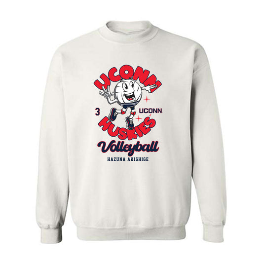 UConn - NCAA Women's Volleyball : Hazuna Akishige - Fashion Shersey Crewneck Sweatshirt-0