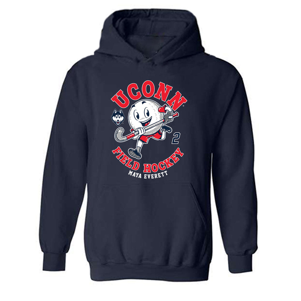 UConn - NCAA Women's Field Hockey : Maya Everett - Fashion Shersey Hooded Sweatshirt-0