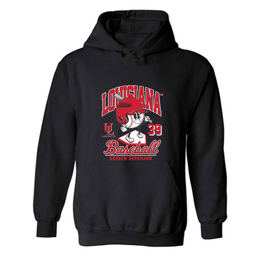 Louisiana - NCAA Baseball : Andrew Herrmann - Fashion Shersey Hooded Sweatshirt-0