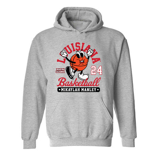 Louisiana - NCAA Women's Basketball : Mikaylah Manley - Fashion Shersey Hooded Sweatshirt-0