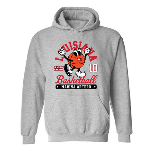 Louisiana - NCAA Women's Basketball : Marina Artero - Fashion Shersey Hooded Sweatshirt-0