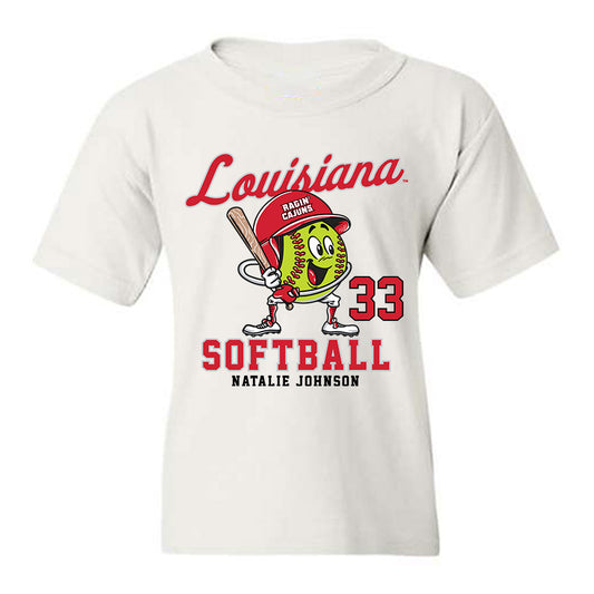 Louisiana - NCAA Softball : Natalie Johnson - Fashion Shersey Youth T-Shirt-0