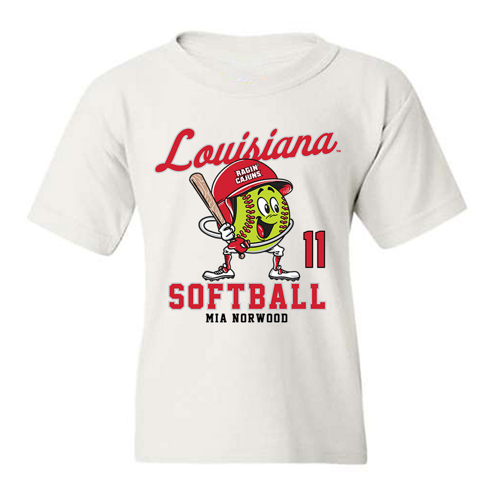 Louisiana - NCAA Softball : Mia Norwood - Fashion Shersey Youth T-Shirt-0