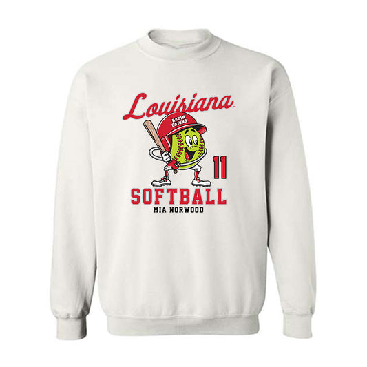 Louisiana - NCAA Softball : Mia Norwood - Fashion Shersey Crewneck Sweatshirt-0