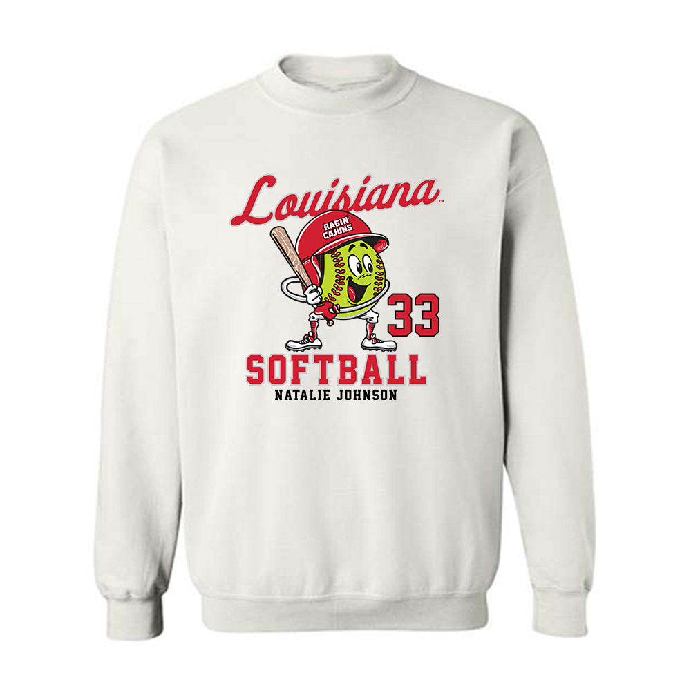 Louisiana - NCAA Softball : Natalie Johnson - Fashion Shersey Crewneck Sweatshirt-0