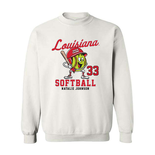 Louisiana - NCAA Softball : Natalie Johnson - Fashion Shersey Crewneck Sweatshirt-0