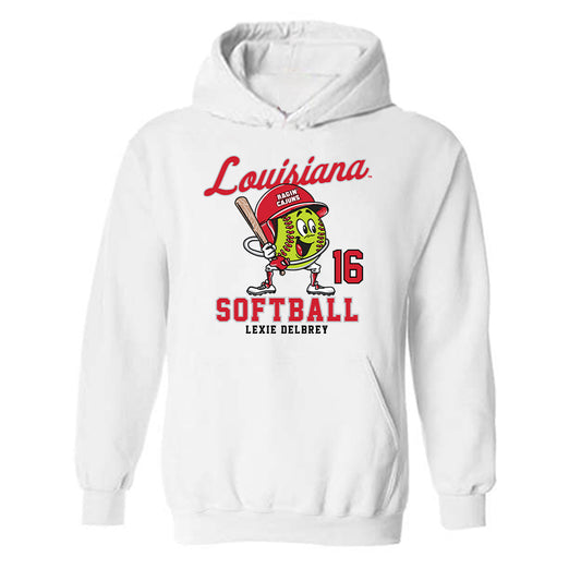 Louisiana - NCAA Softball : Lexie Delbrey - Fashion Shersey Hooded Sweatshirt-0