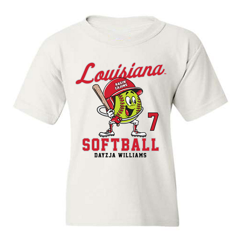Louisiana - NCAA Softball : Dayzja Williams - Fashion Shersey Youth T-Shirt-0