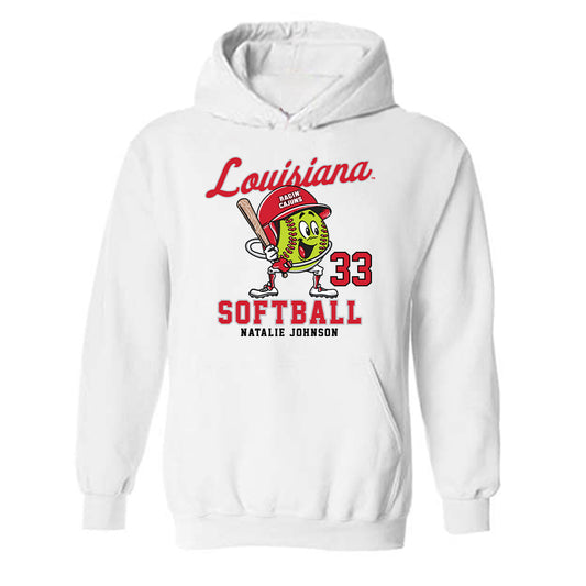 Louisiana - NCAA Softball : Natalie Johnson - Fashion Shersey Hooded Sweatshirt-0