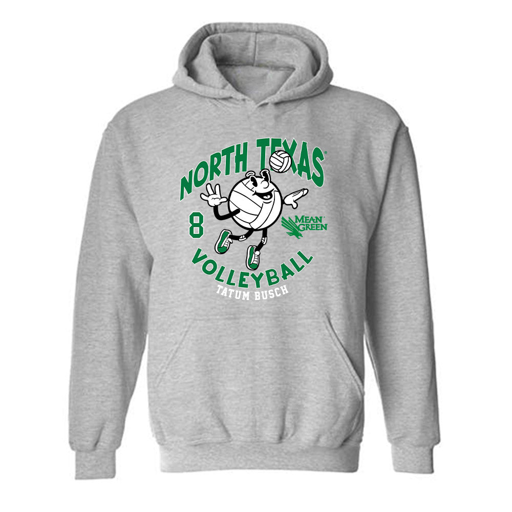 North Texas - NCAA Women's Volleyball : Tatum Busch - Fashion Shersey Hooded Sweatshirt-0