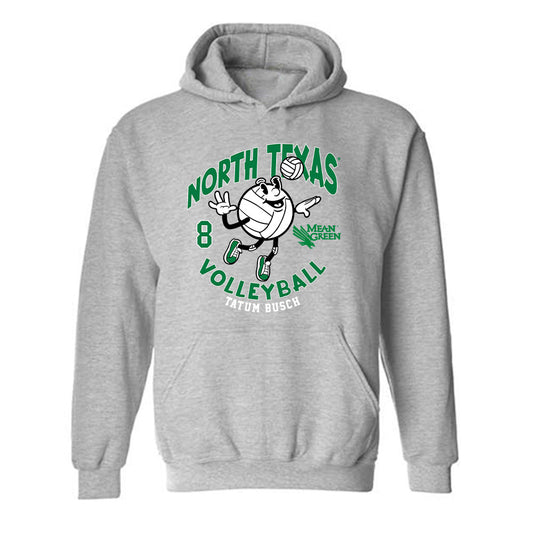 North Texas - NCAA Women's Volleyball : Tatum Busch - Fashion Shersey Hooded Sweatshirt-0