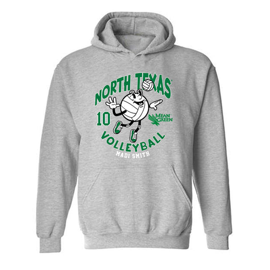 North Texas - NCAA Women's Volleyball : Madi Smith - Fashion Shersey Hooded Sweatshirt-0