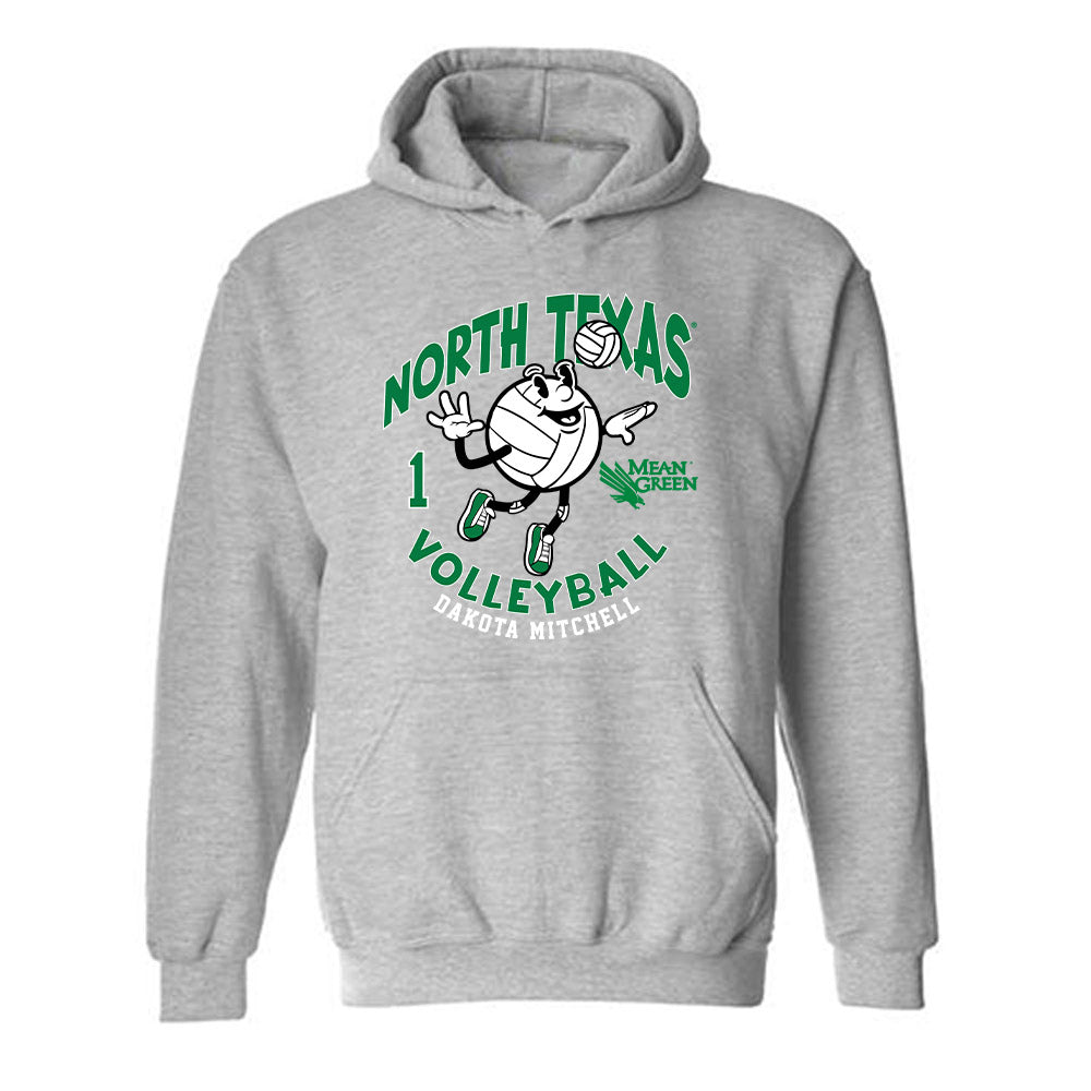 North Texas - NCAA Women's Volleyball : Dakota Mitchell - Fashion Shersey Hooded Sweatshirt-0