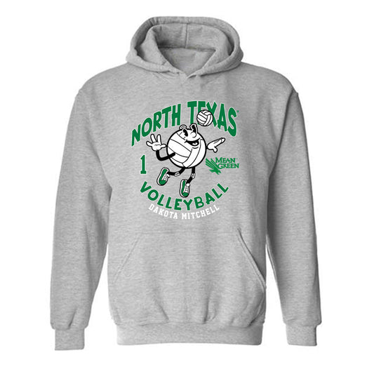 North Texas - NCAA Women's Volleyball : Dakota Mitchell - Fashion Shersey Hooded Sweatshirt-0