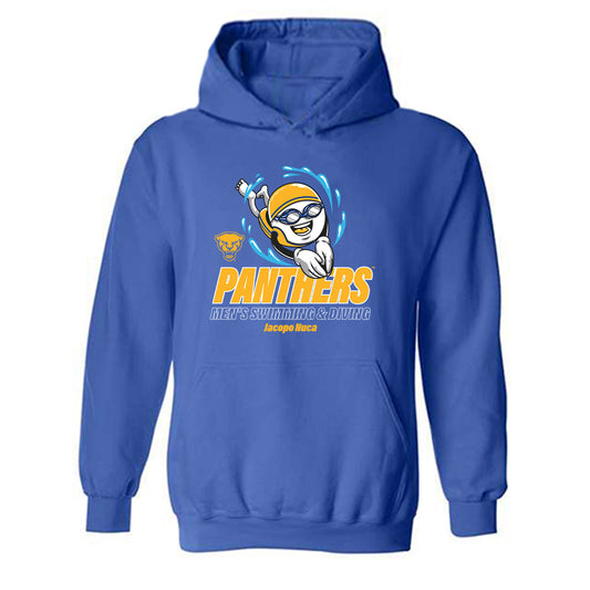 Pittsburgh - NCAA Men's Swimming & Diving : Jacopo Nuca - Fashion Shersey Hooded Sweatshirt-0