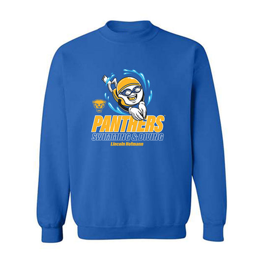 Pittsburgh - NCAA Men's Swimming & Diving : Lincoln Hofmann - Fashion Shersey Crewneck Sweatshirt-0