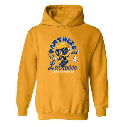 Pittsburgh - NCAA Women's Lacrosse : Anna Capobres - Fashion Shersey Hooded Sweatshirt-0