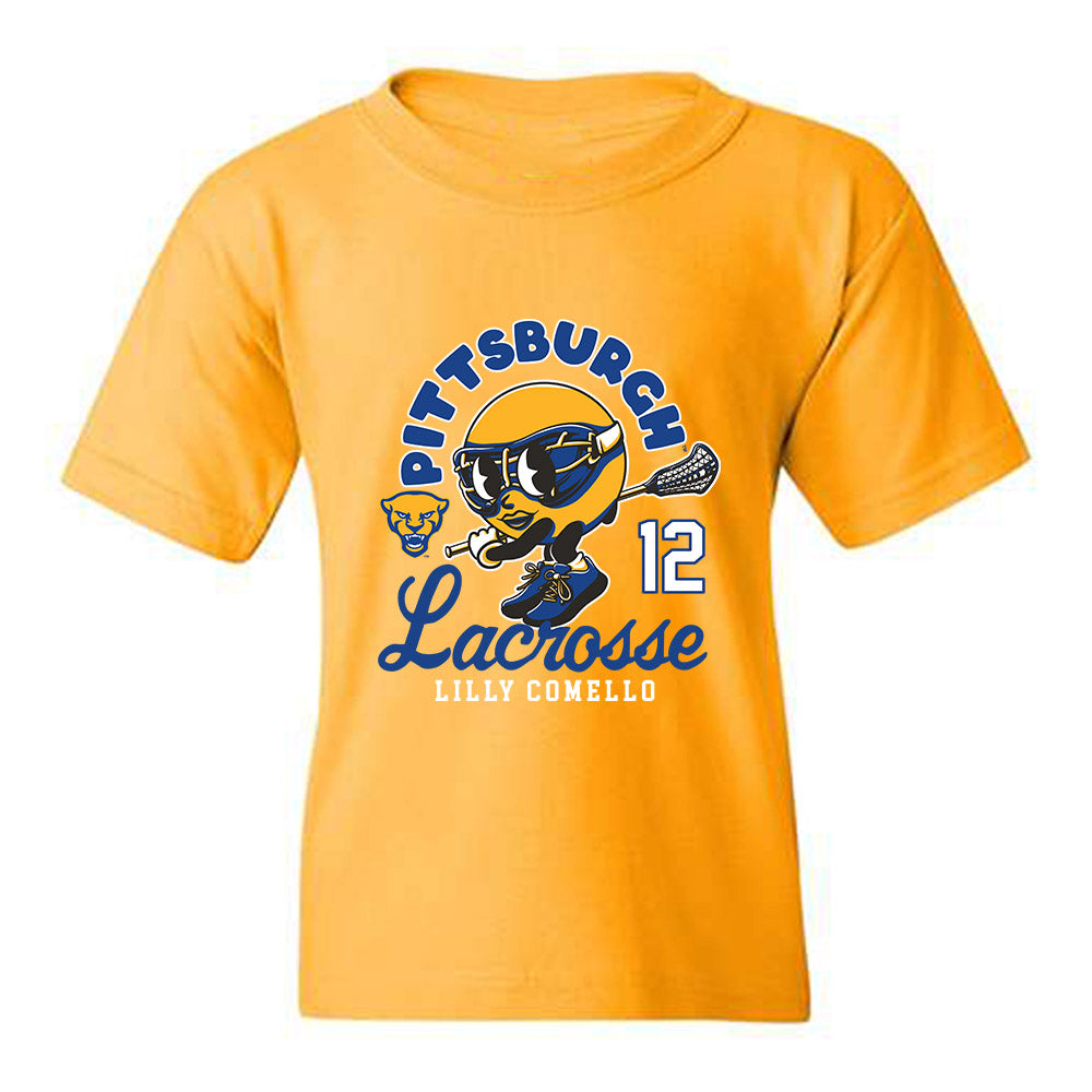 Pittsburgh - NCAA Women's Lacrosse : Lilly Comello - Fashion Shersey Youth T-Shirt-0