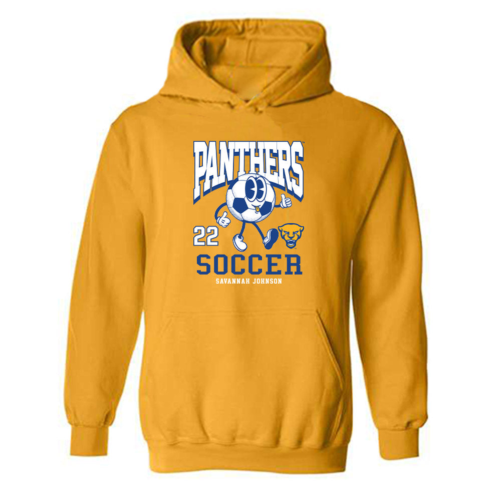 Pittsburgh - NCAA Women's Soccer : Savannah Johnson - Fashion Shersey Hooded Sweatshirt-0