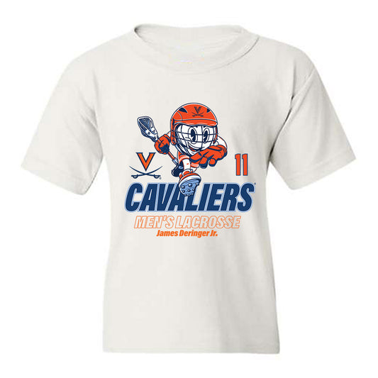 Virginia - NCAA Men's Lacrosse : James Deringer Jr. - Fashion Shersey Youth T-Shirt-0