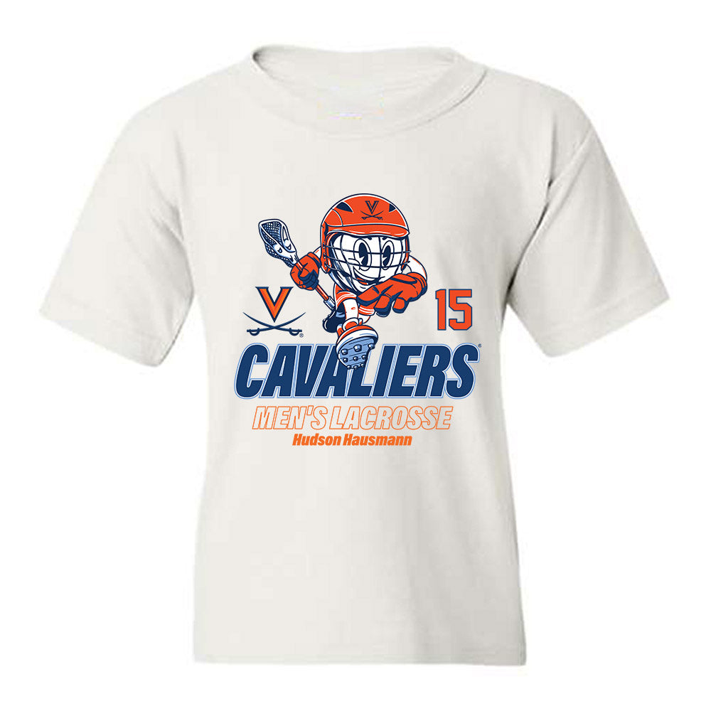 Virginia - NCAA Men's Lacrosse : Hudson Hausmann - Fashion Shersey Youth T-Shirt-0