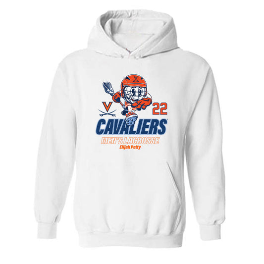 Virginia - NCAA Men's Lacrosse : Elijah Petty - Fashion Shersey Hooded Sweatshirt-0