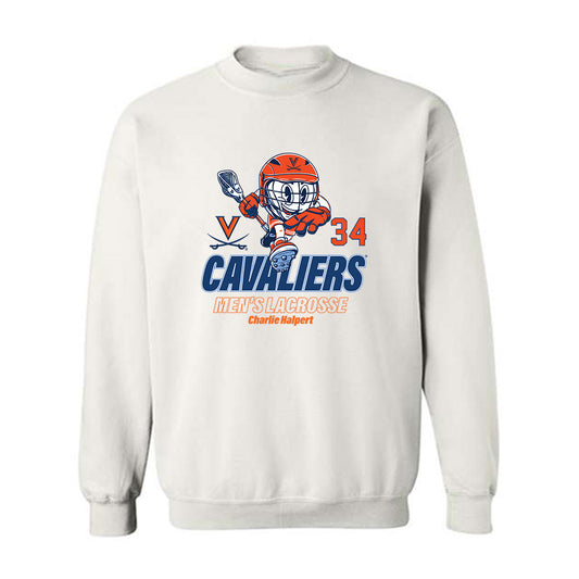 Virginia - NCAA Men's Lacrosse : Charlie Halpert - Fashion Shersey Crewneck Sweatshirt-0