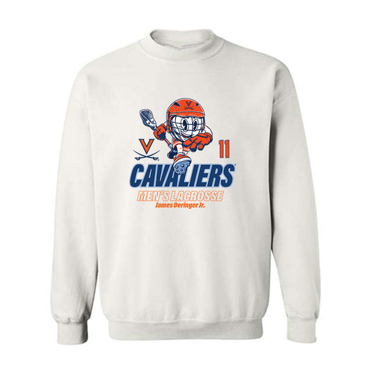Virginia - NCAA Men's Lacrosse : James Deringer Jr. - Fashion Shersey Crewneck Sweatshirt-0