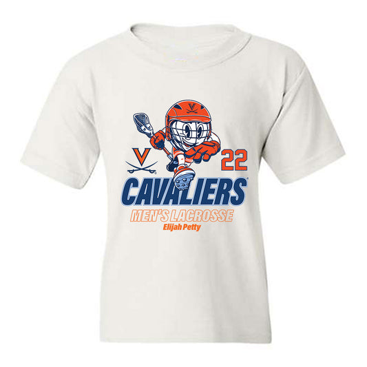 Virginia - NCAA Men's Lacrosse : Elijah Petty - Fashion Shersey Youth T-Shirt-0