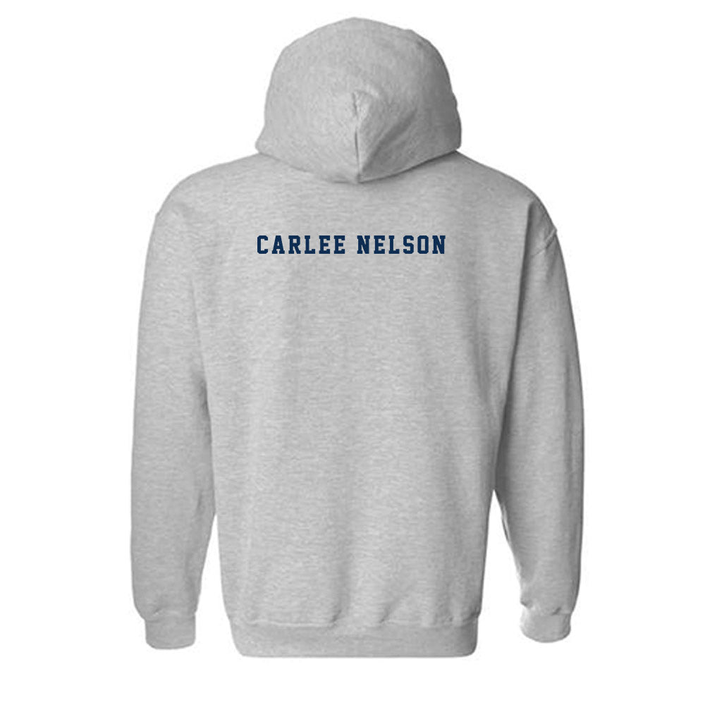 West Virginia - NCAA Women's Gymnastics : Carlee Nelson - Fashion Shersey Hooded Sweatshirt-1