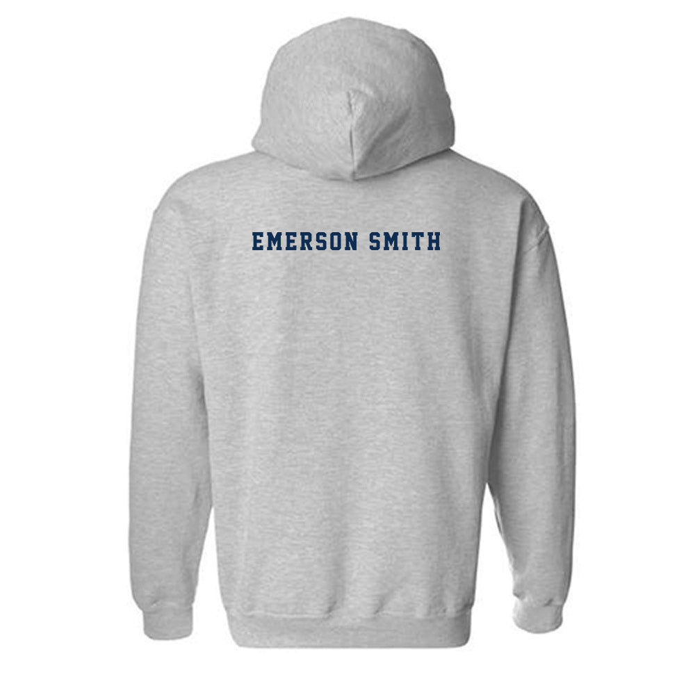 West Virginia - NCAA Women's Gymnastics : Emerson Smith - Fashion Shersey Hooded Sweatshirt-1