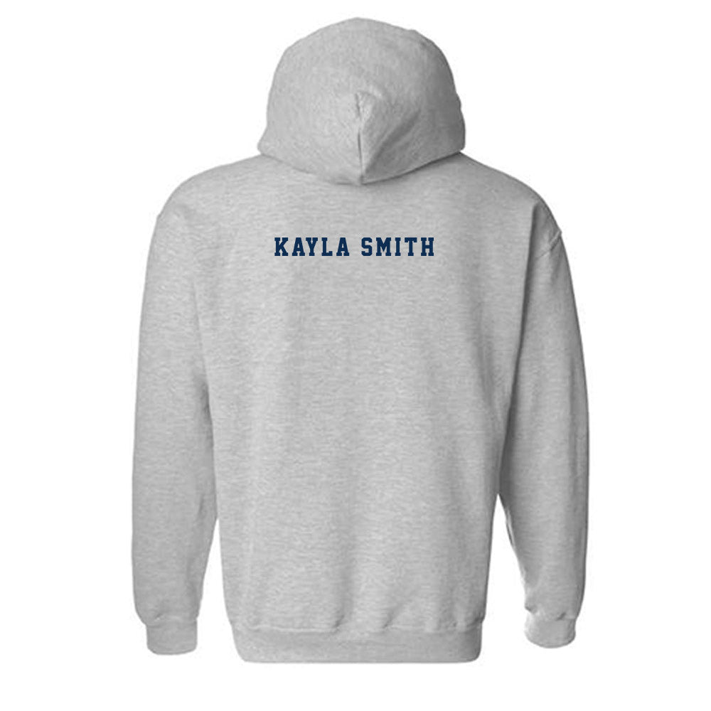 West Virginia - NCAA Women's Gymnastics : Kayla Smith - Fashion Shersey Hooded Sweatshirt-1