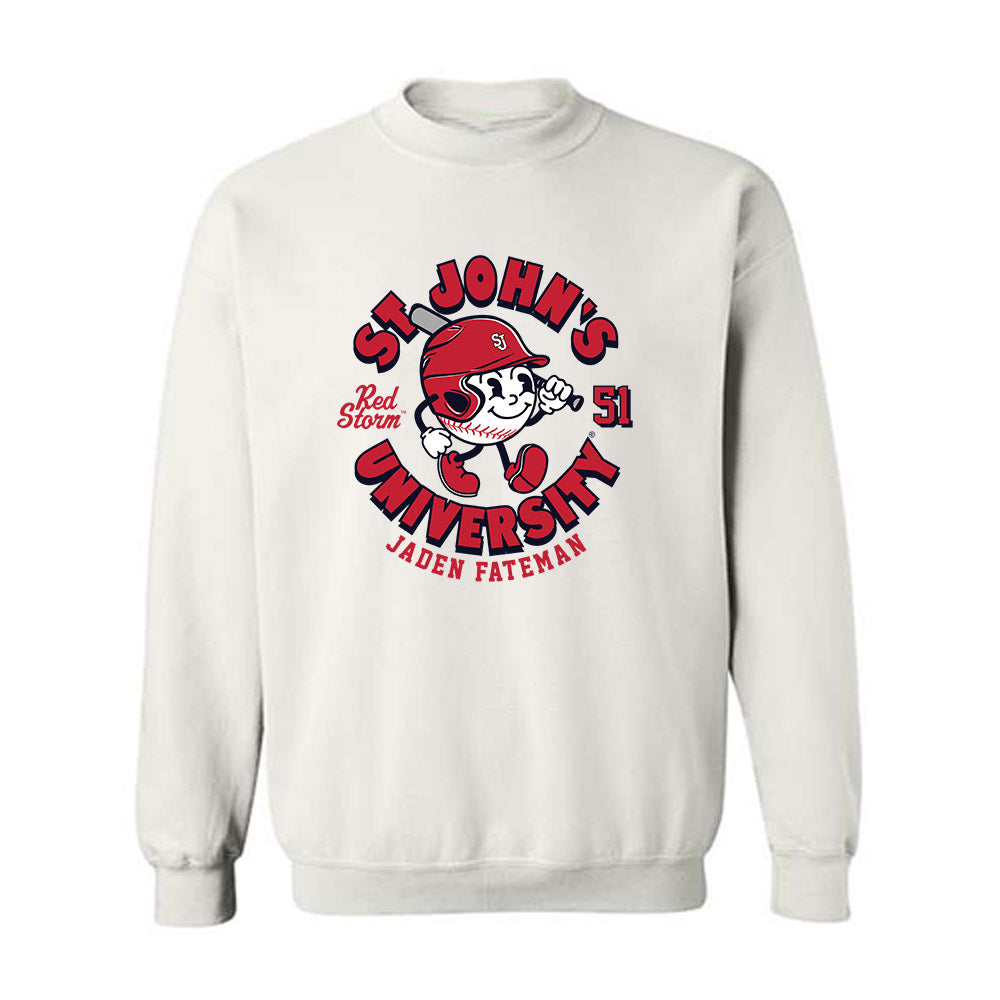 St. Johns - NCAA Baseball : Jaden Fateman - Fashion Shersey Crewneck Sweatshirt-0