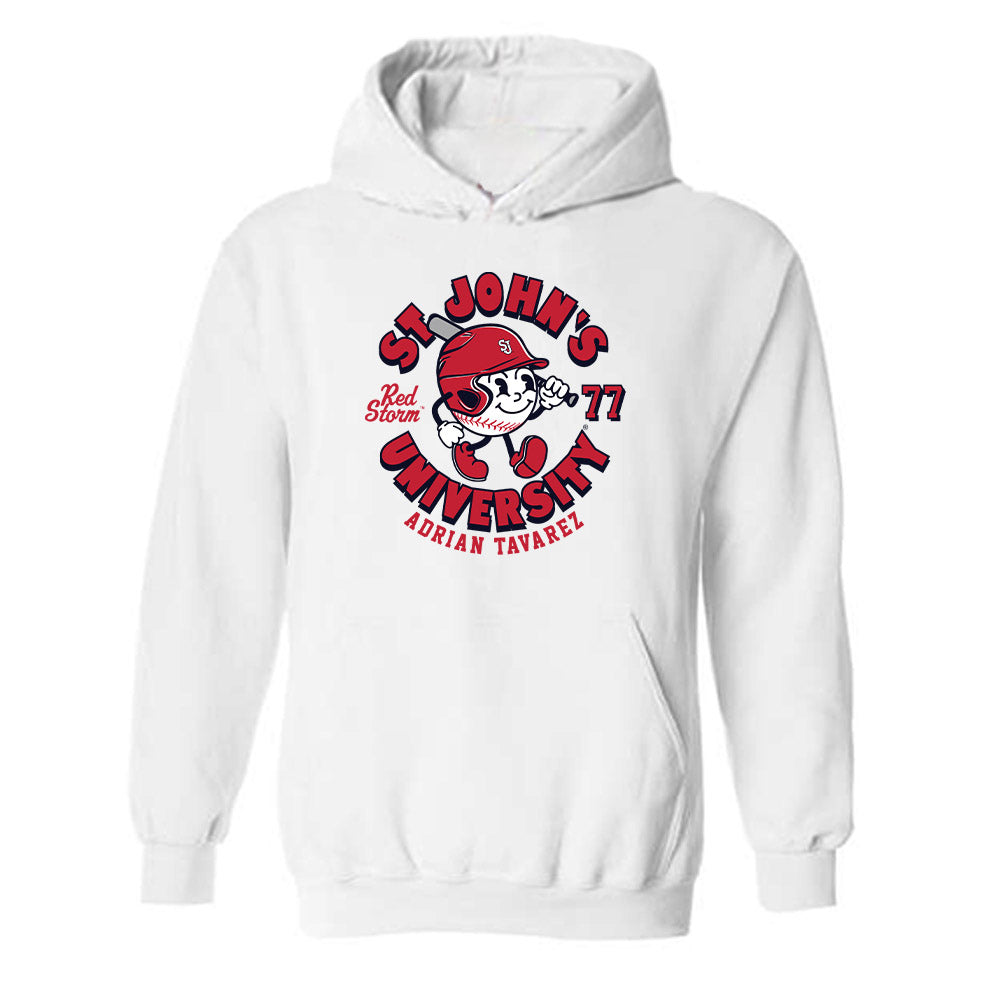 St. Johns - NCAA Baseball : Adrian Tavarez - Fashion Shersey Hooded Sweatshirt-0