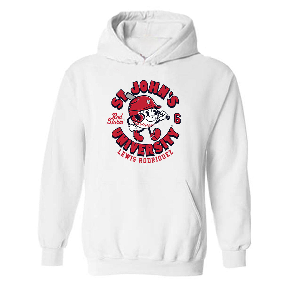 St. Johns - NCAA Baseball : Lewis Rodriguez - Fashion Shersey Hooded Sweatshirt-0