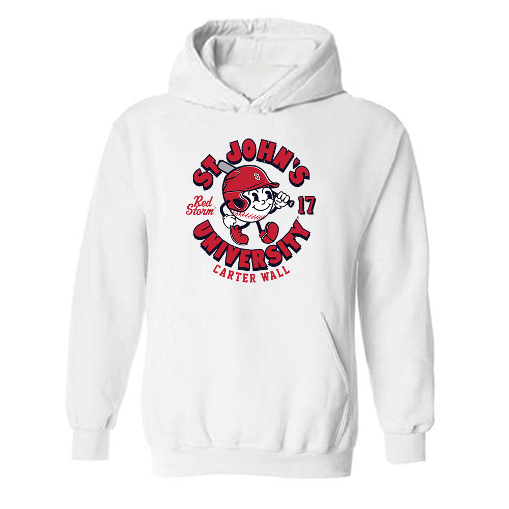 St. Johns - NCAA Baseball : Carter Wall - Fashion Shersey Hooded Sweatshirt-0