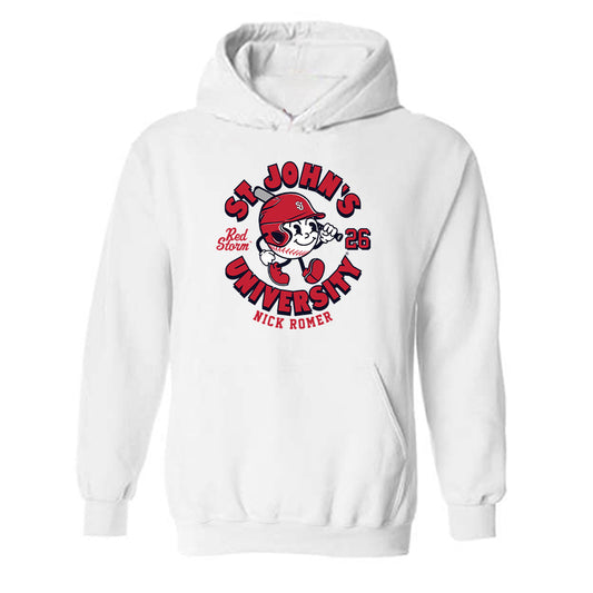 St. Johns - NCAA Baseball : Nick Romer - Fashion Shersey Hooded Sweatshirt-0