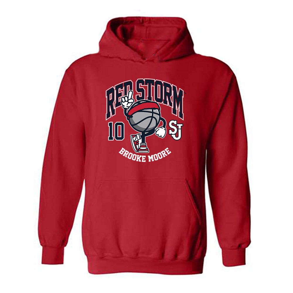 St. Johns - NCAA Women's Basketball : Brooke Moore - Fashion Shersey Hooded Sweatshirt-0