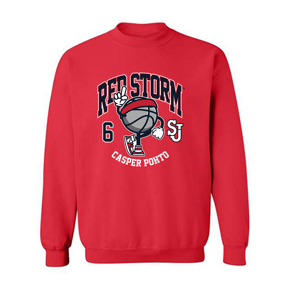 St. Johns - NCAA Men's Basketball : Casper Pohto - Fashion Shersey Crewneck Sweatshirt-0