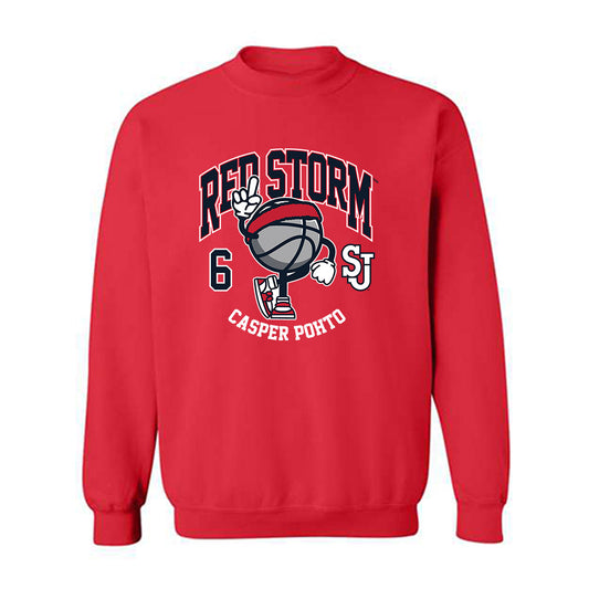 St. Johns - NCAA Men's Basketball : Casper Pohto - Fashion Shersey Crewneck Sweatshirt-0