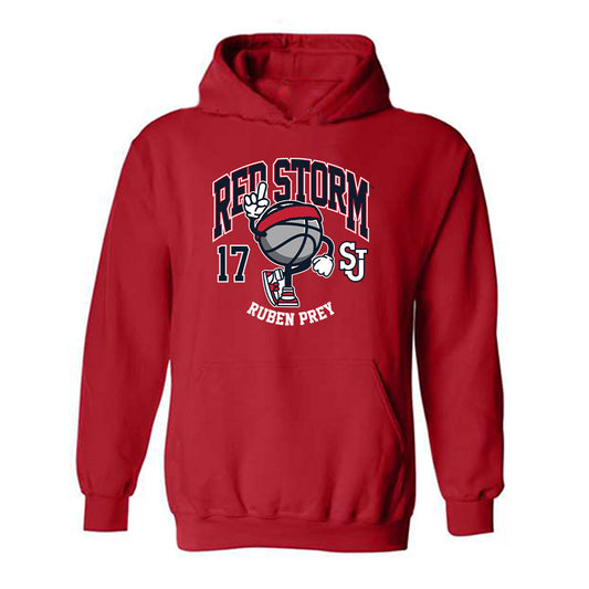 St. Johns - NCAA Men's Basketball : Ruben Prey - Fashion Shersey Hooded Sweatshirt-0