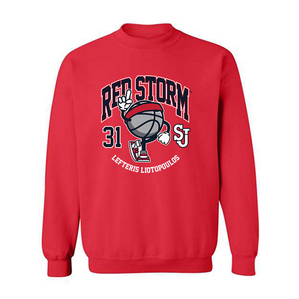 St. Johns - NCAA Men's Basketball : Lefteris Liotopoulos - Fashion Shersey Crewneck Sweatshirt-0