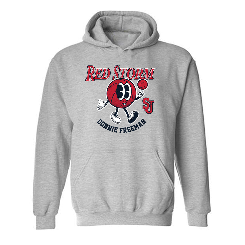 St. Johns - NCAA Men's Basketball : Donnie Freeman - Fashion Shersey Hooded Sweatshirt-0