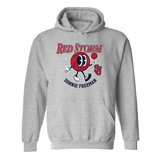 St. Johns - NCAA Men's Basketball : Donnie Freeman - Fashion Shersey Hooded Sweatshirt-0